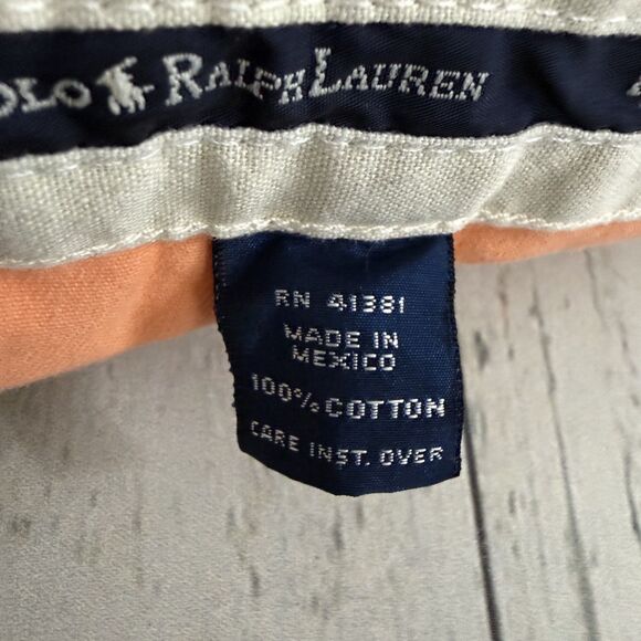 VTG Ralph Lauren Men's W33 Orange Pleated Cotton Bermuda Shorts - Picture 5 of 7